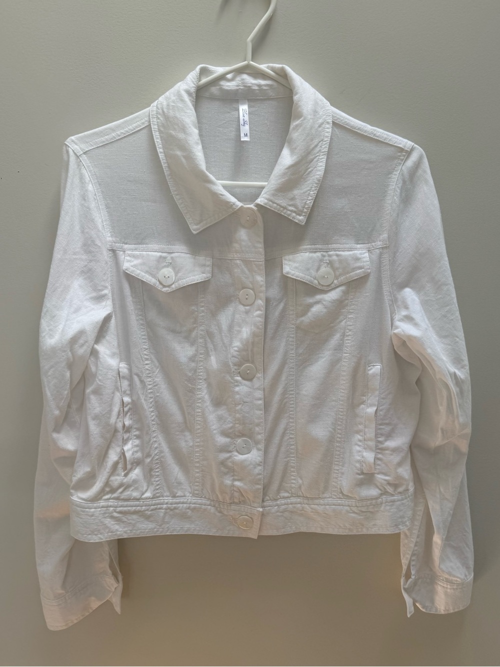 Blue Sky Colleen White Linen Jacket